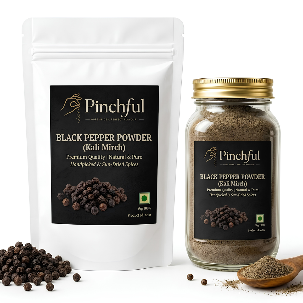 Pinchful Premium Black Pepper Powder (Kali Mirch) | Natural & Pure | Handpicked & Sun-Dried