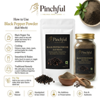 Pinchful Premium Black Pepper Powder (Kali Mirch) | Natural & Pure | Handpicked & Sun-Dried