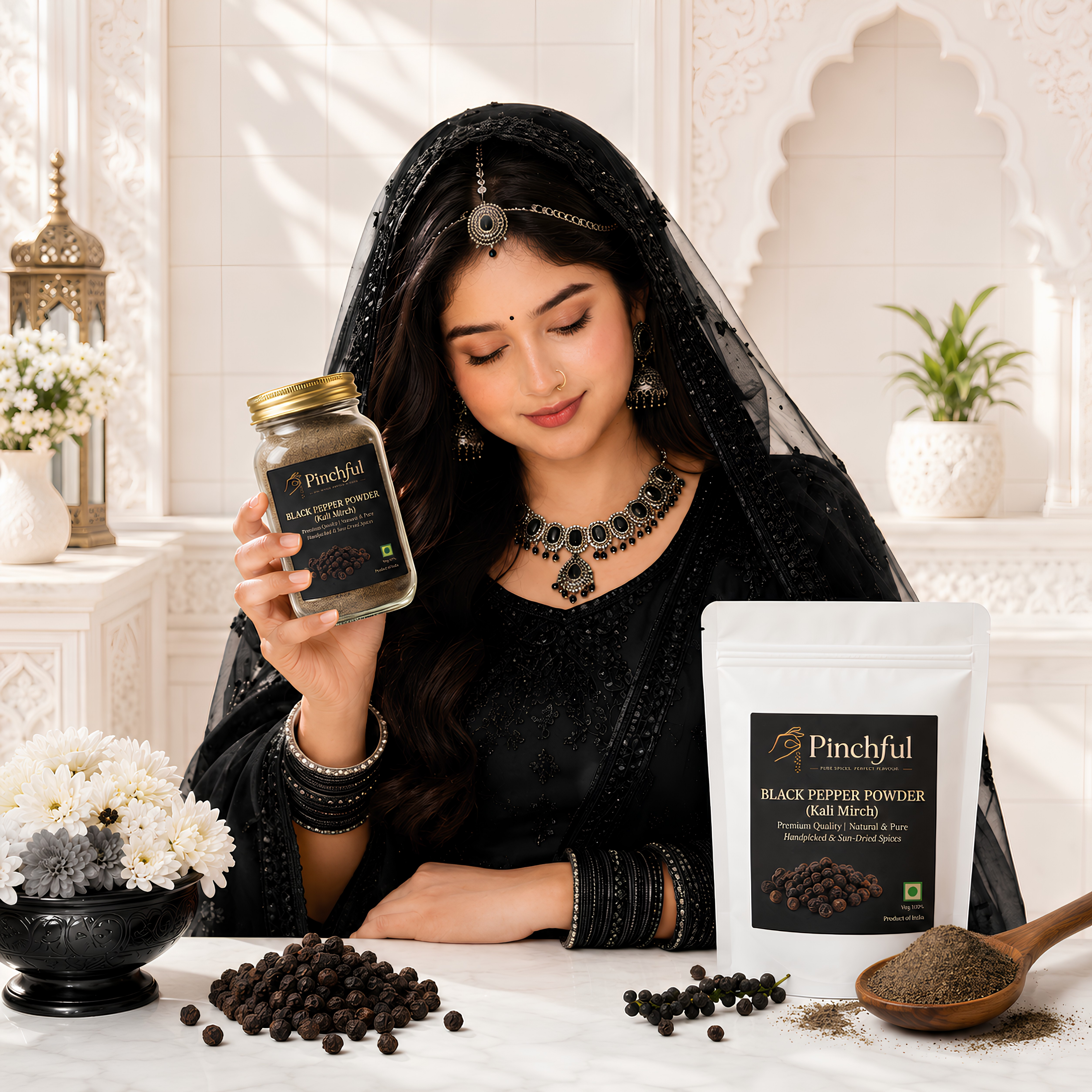 Pinchful Premium Black Pepper Powder (Kali Mirch) | Natural & Pure | Handpicked & Sun-Dried