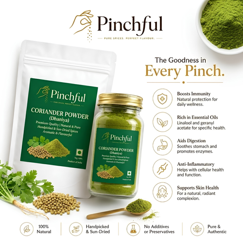 Pinchful Premium Coriander Powder (Dhaniya) | Natural & Pure | Vibrant & Aromatic