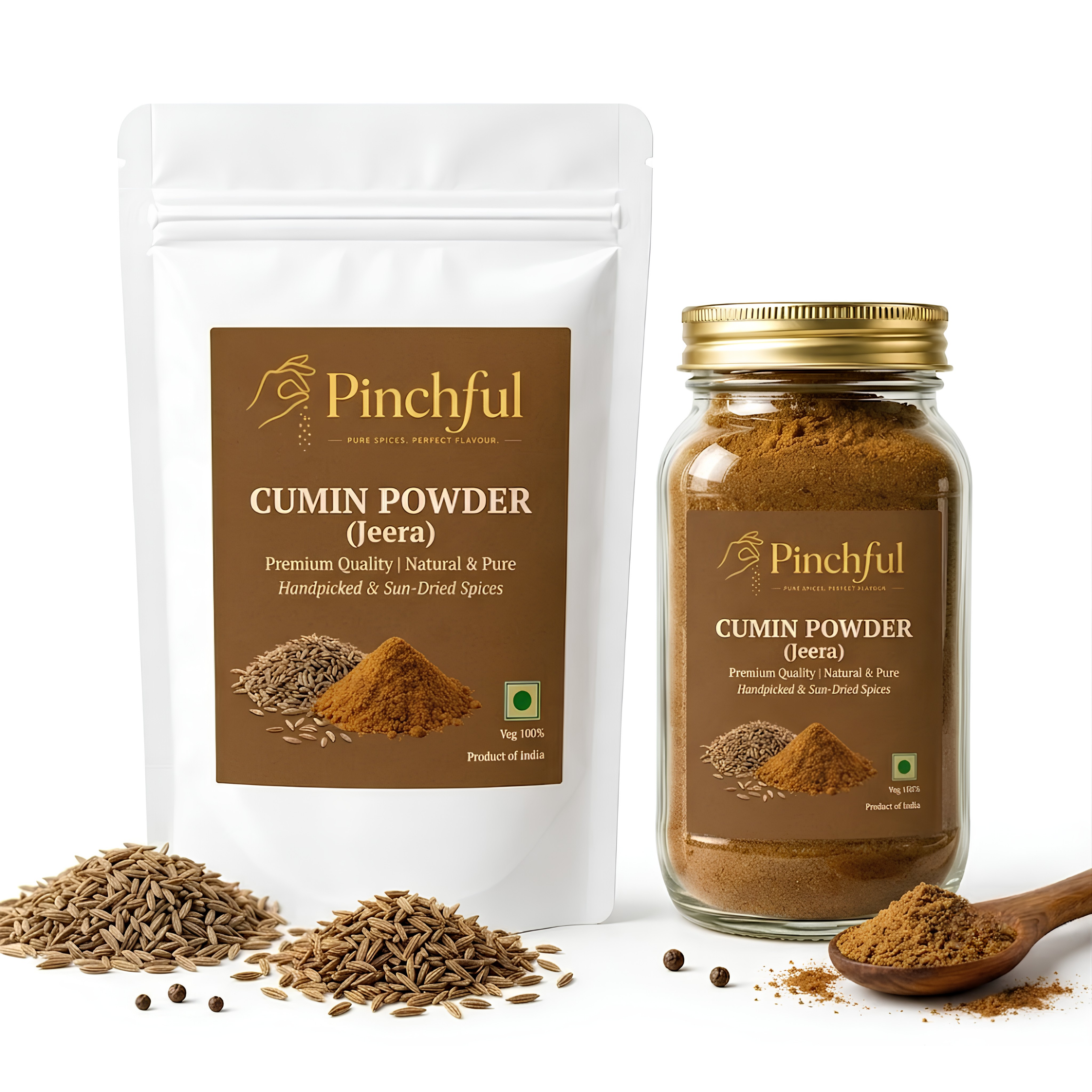 Pinchful Premium Cumin Powder (Jeera) | Natural & Pure | Rich & Aromatic