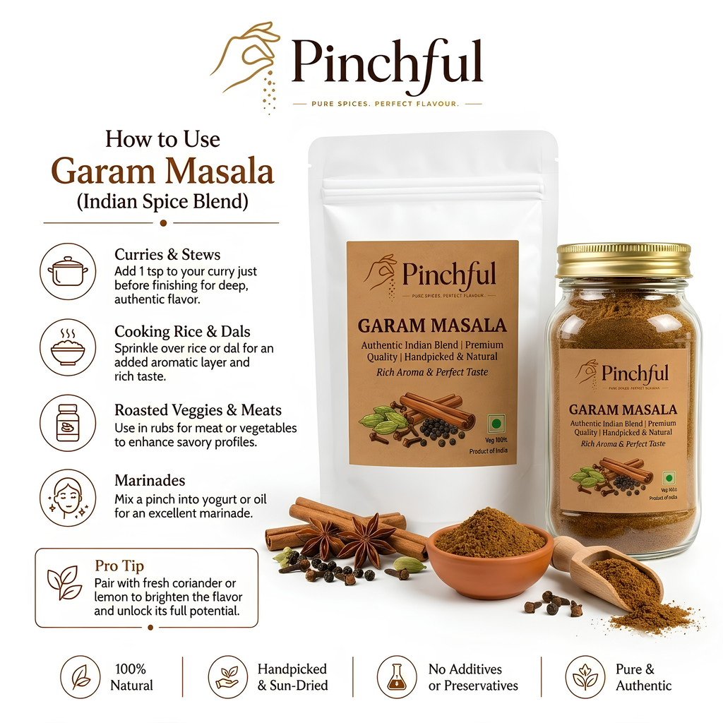 Pinchful Premium Garam Masala | Authentic Indian Spice Blend | Rich & Aromatic