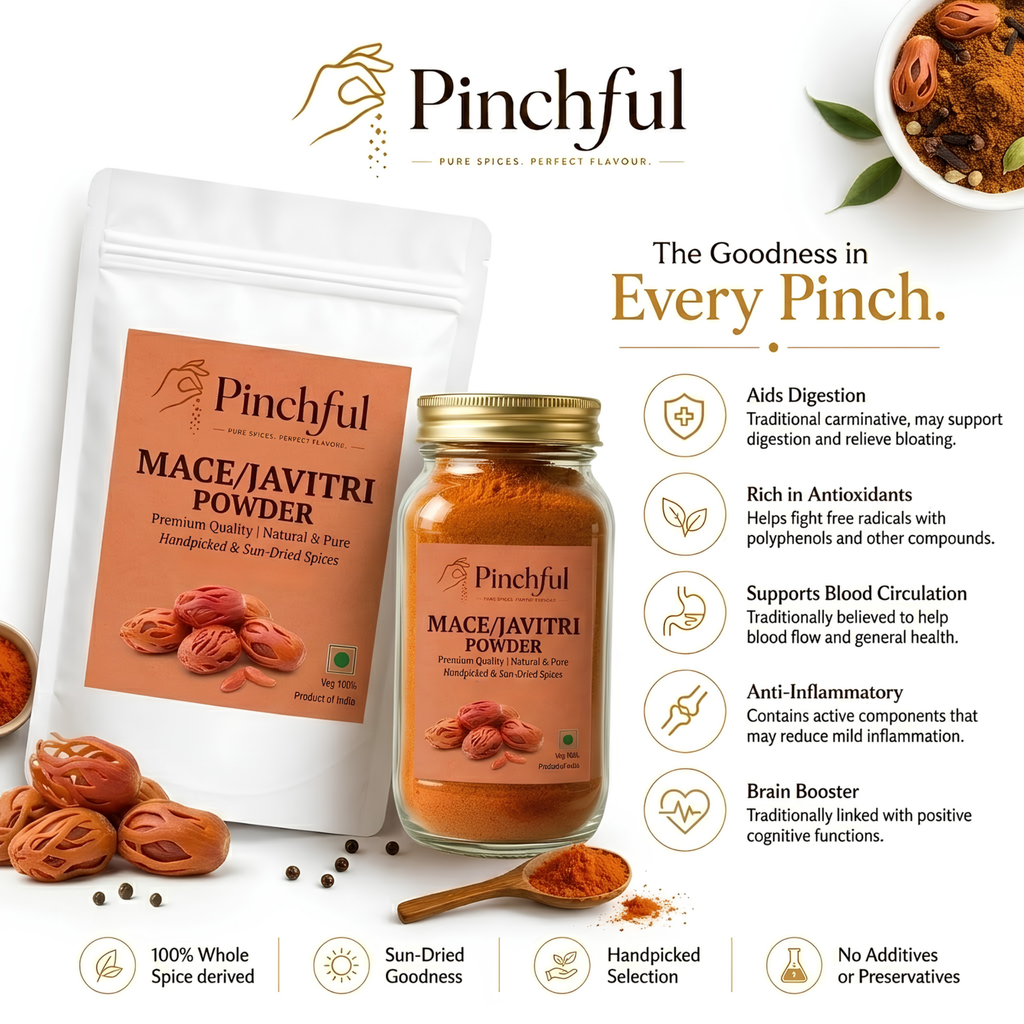 Pinchful Premium Mace Powder (Javitri) | Natural & Pure | Rich & Aromatic