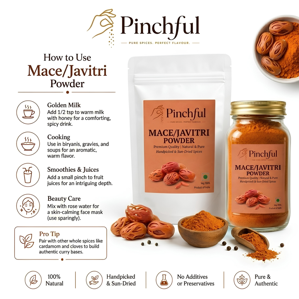 Pinchful Premium Mace Powder (Javitri) | Natural & Pure | Rich & Aromatic
