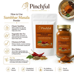 Pinchful Premium Sambar Masala Powder | Authentic South Indian Spice Blend | Rich & Aromatic