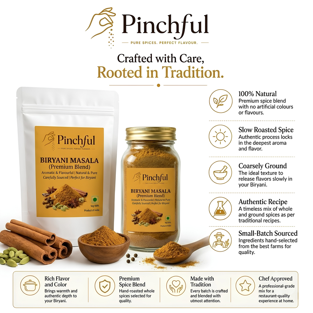 Pinchful Premium Biryani Masala | Aromatic & Flavourful Indian Spice Blend