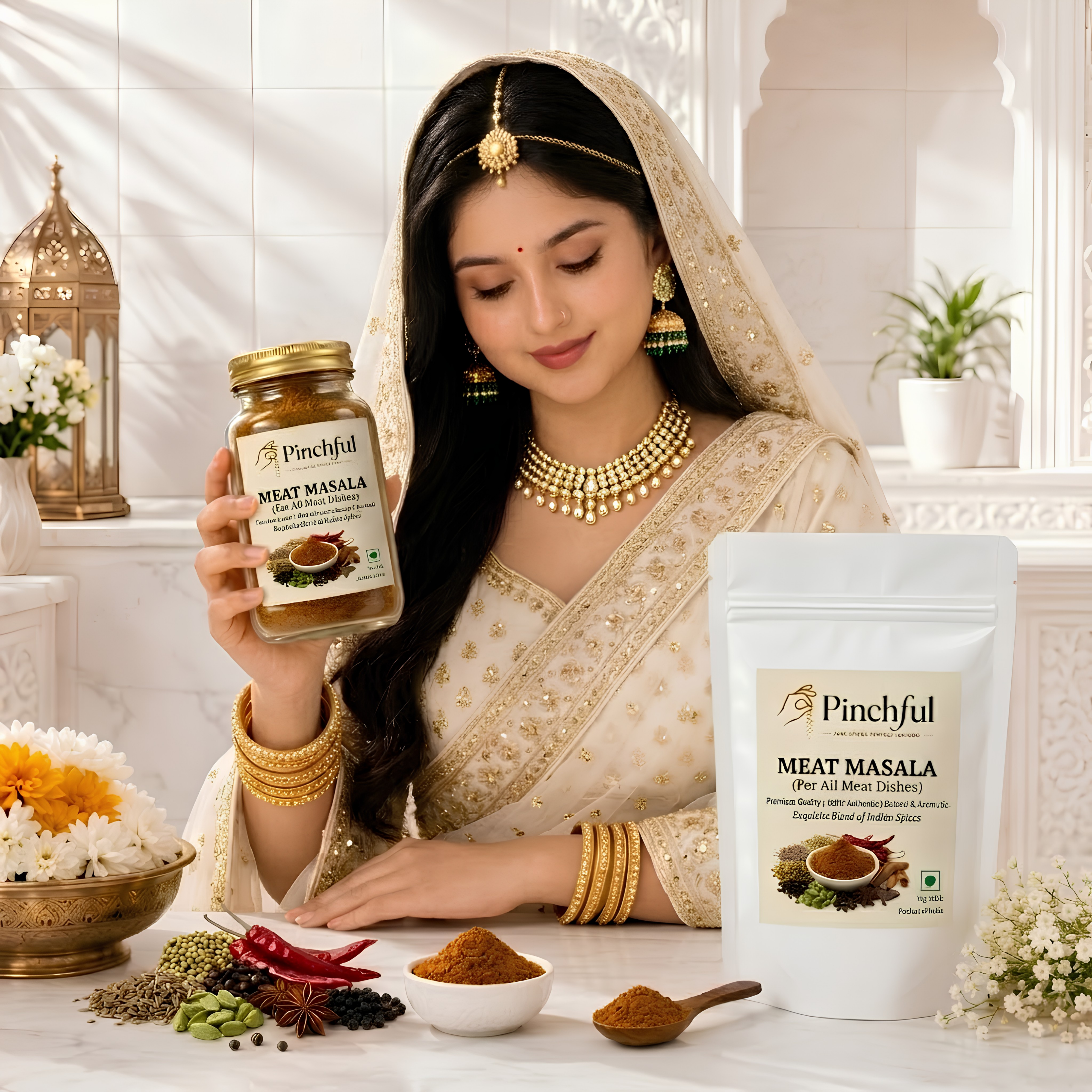 Pinchful Premium Meat Masala | Aromatic Indian Spice Blend for Meat Dishes