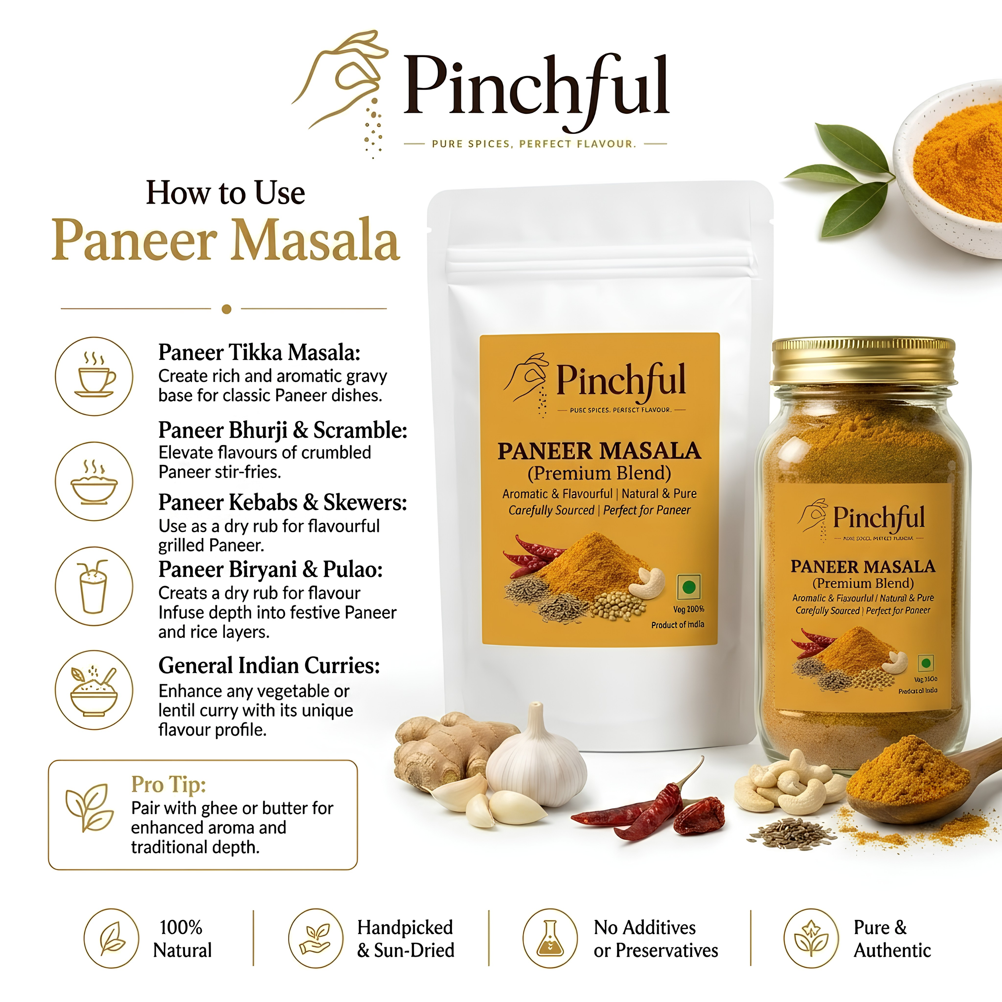 Pinchful Premium Paneer Masala | Rich & Aromatic Indian Spice Blend